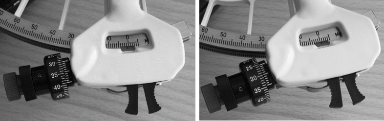 Zweite Messung zur Bestimmung des Indexfehlers an der Sonne